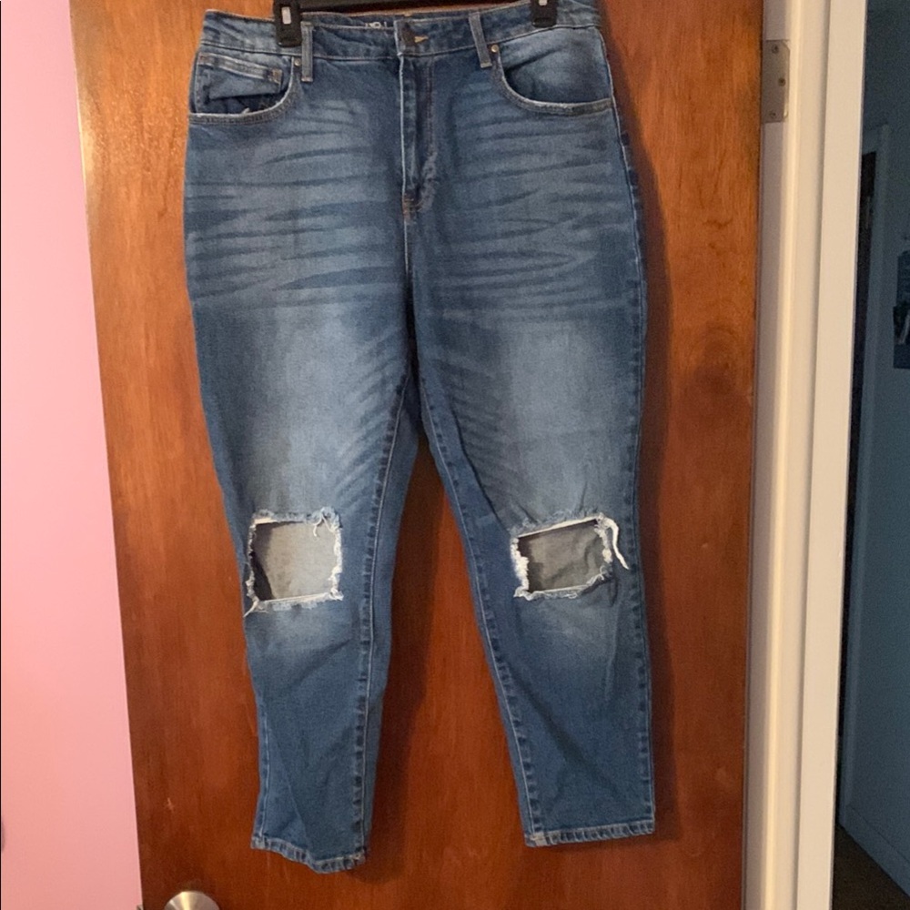 No Boundaries Blue Ripped Skinny Jeans